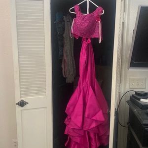 Two piece prom/pageant dress